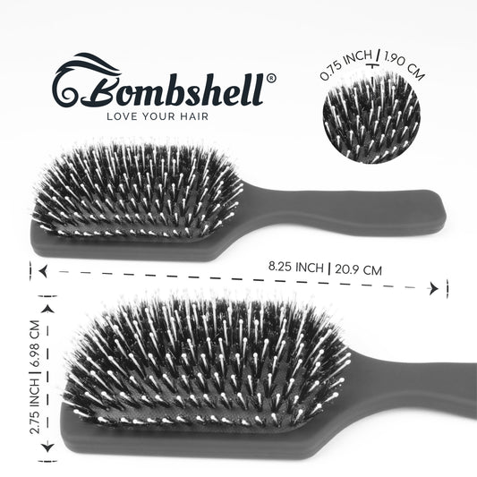 Bombshell Paddle Brush — Medium, 8¼″ Boar & Ball Tip