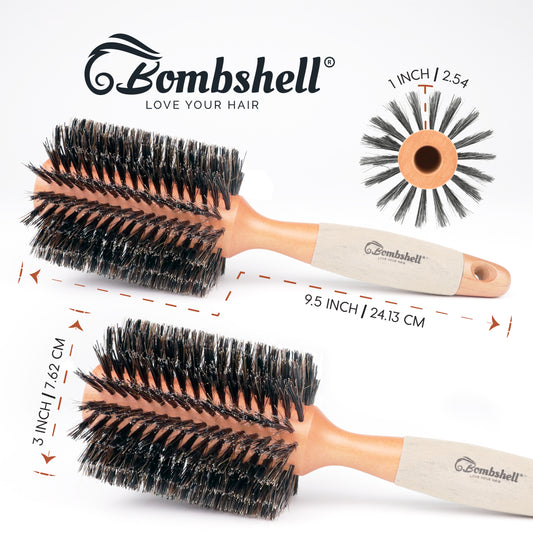 Bombshell Birch Wood Round Brush — 3″