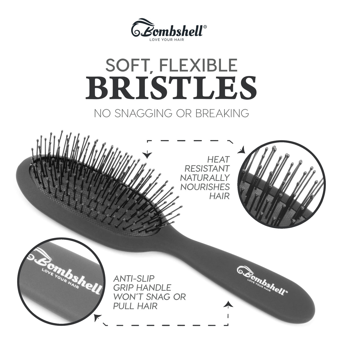 Bombshell Wet Hair Brush pocket size — Wet and Dry Hair Detangle