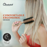 Bombshell Sustainable 2" Round Hair Brush — Birchwood and Cork Handle Hairbrush with Boar Bristles, Ergonomic Boar Bristle Hair Brush Round for Blow Drying, Curling, and Styling