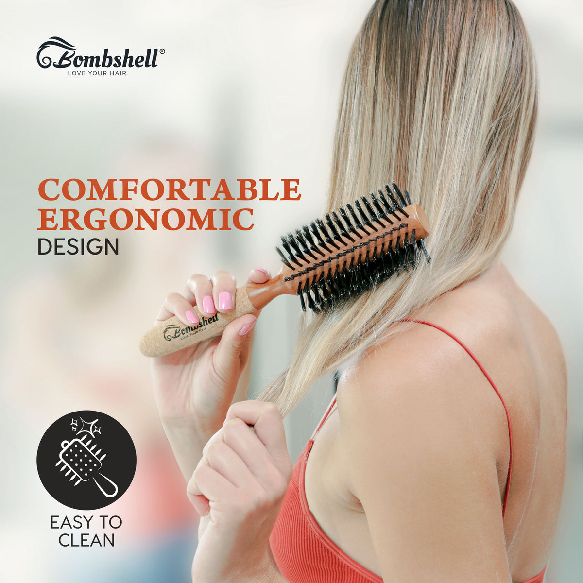 Bombshell Cork Round Brush — 2.5″