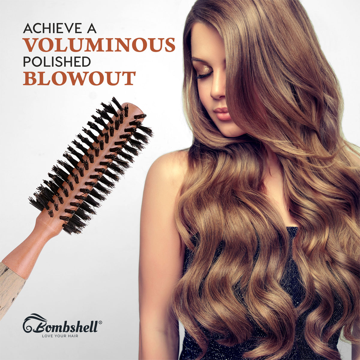 Bombshell Birch Wood Round Brush — 1.75″