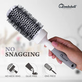 Bombshell Ceramic Round Brush — Pro Ultra Ceramic Thermal Round Hair Brush with Rubber Handle, Round Brush for Blow Drying, Curling, and Styling 43MM