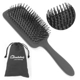 Bombshell Paddle Brush Large —  Static Free Cushioned Paddle Hair Brush with Finest Nylon Bristles, Soft Touch, Anti Slip, Paddle Brush for Blow Drying, Styling, Straightening