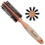 Bombshell Birch Wood 1.75" Round Brush — Sustainable Boar Bristle Round Brush with Natural Birch Wood Handle, Round Hair Brush for Styling, Blow Out, and Curling