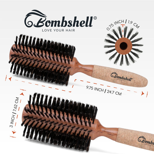 Bombshell Cork Round Brush — 3″