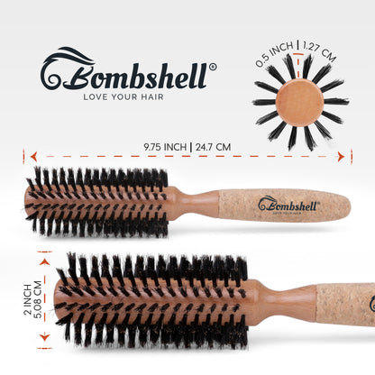 Bombshell Cork Round Brush — 2.25″