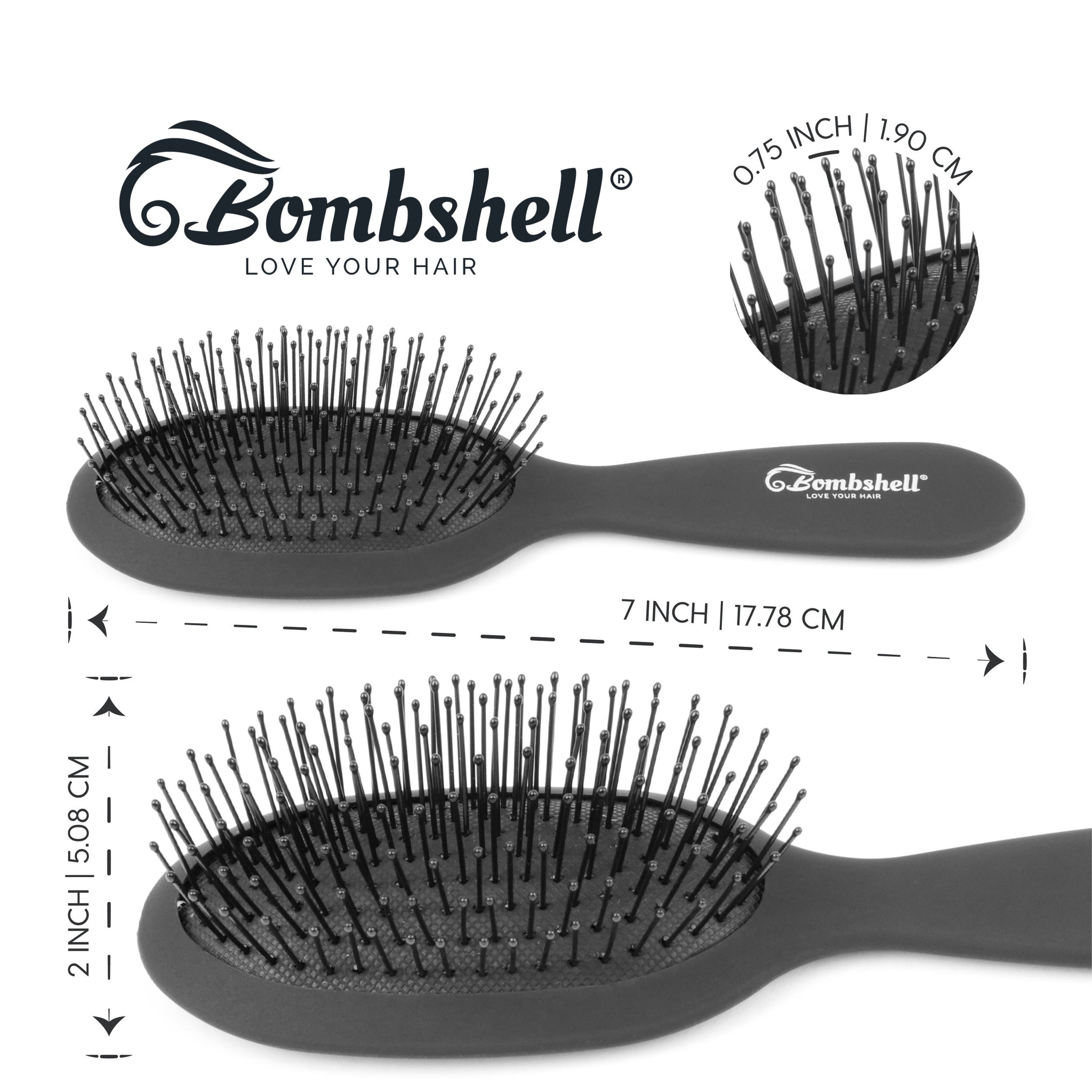 Bombshell Wet Hair Brush pocket size — Wet and Dry Hair Detangle