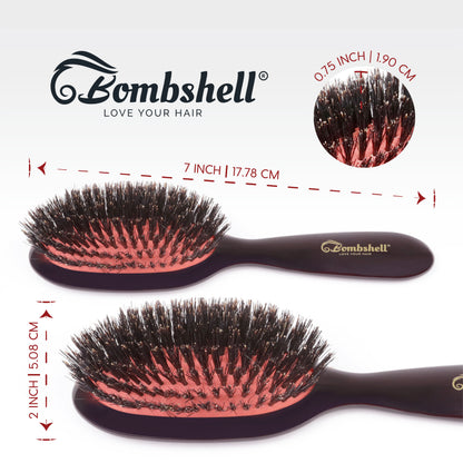 Bombshell Pocket Cushion Brush — 7″ Pure Boar