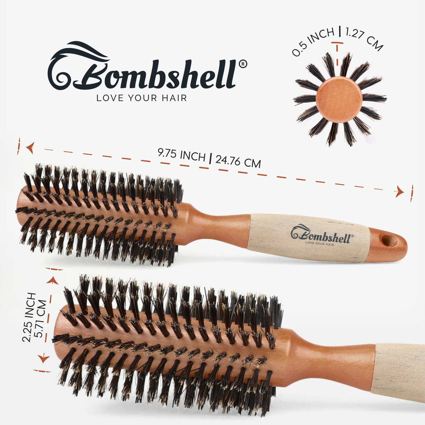 Bombshell Birch Wood Round Brush — 2.25″