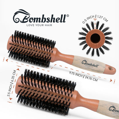 Bombshell Birch Wood Round Brush — 2.5″