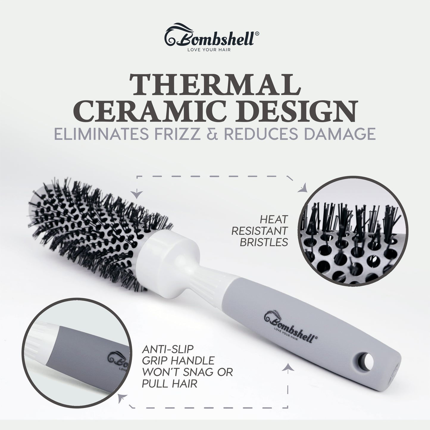 Bombshell Ceramic Thermal Round Brush — 33mm