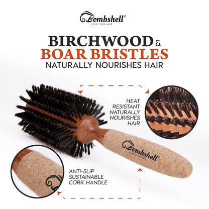 Bombshell Cork Round Brush — 3″