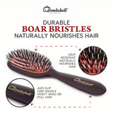 Bombshell Padded Cushion Pocket Hair Brush — Boar & Nylon  Bristle Hair Brush with Rubber Cushion Pad, Luxury Hair Brushes for Women and Men