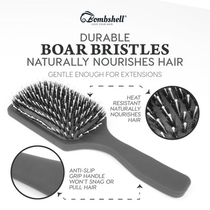 Bombshell Paddle Brush — Medium, 8¼″ Boar & Ball Tip