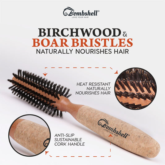 Bombshell Cork Round Brush — 1.75″