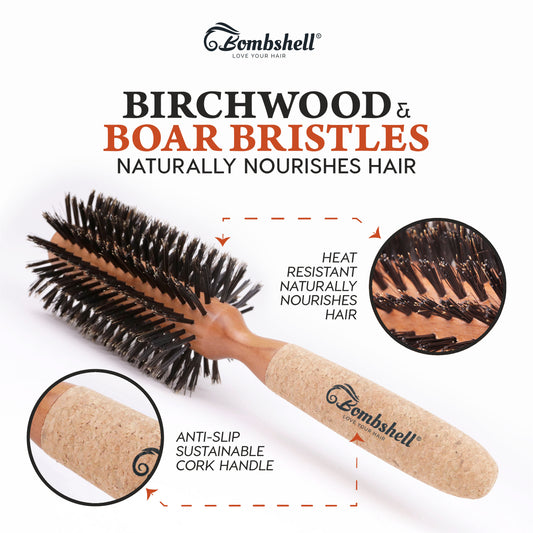 Bombshell Cork Round Brush — 2.5″