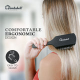 Bombshell Paddle Brush Medium —  Static Free Cushioned Paddle Hair Brush with Natural Boar Bristle, Soft Touch, Anti Slip, Paddle Brush for Blow Drying, Styling, Straightening