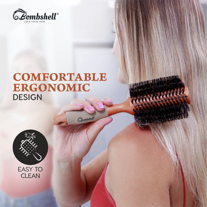Bombshell Birch Wood Round Brush — 3″