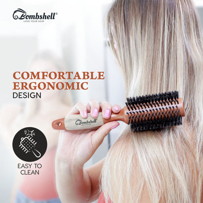 Bombshell Birch Wood Round Brush — 2.5″