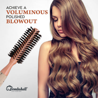 Bombshell Birch Wood Round Brush — 1.75″