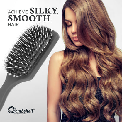 Bombshell Paddle Brush — Medium, 8¼″ Boar & Ball Tip