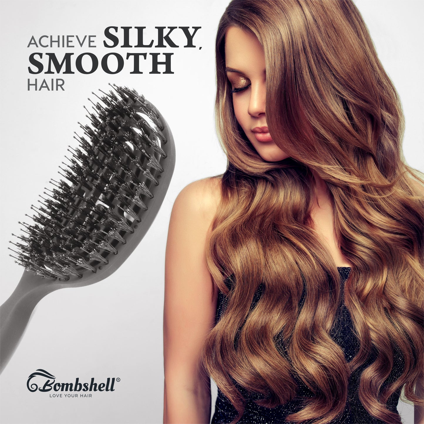 Bombshell Oval Flexible Vent Brush — Boar & Nylon, 9¾″