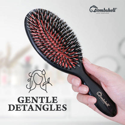 Bombshell Oval Cushion Brush — 8⅞″ Boar & Nylon