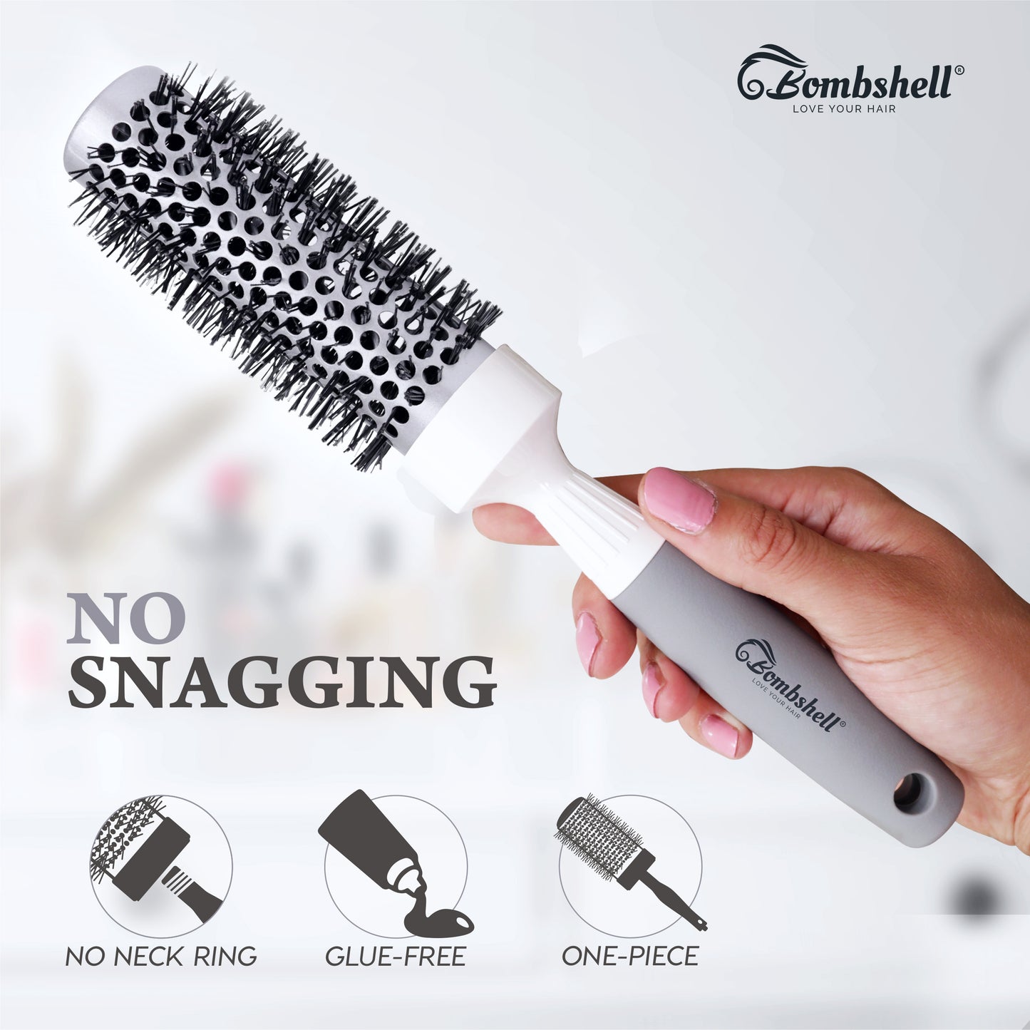 Bombshell Ceramic Thermal Round Brush — 33mm
