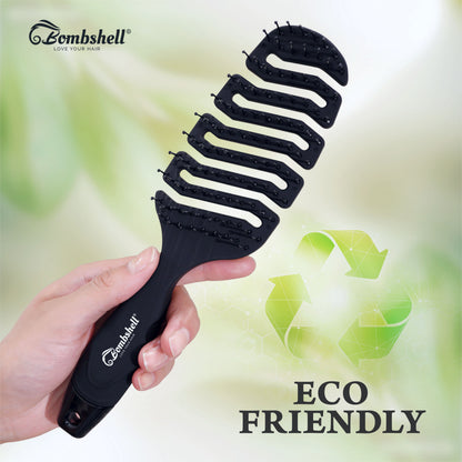Bombshell Curved Flexible Vent Brush — Ball-Tip Nylon, 9.5″