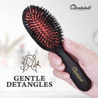 Bombshell Pocket Cushion Brush — 7″ Pure Boar